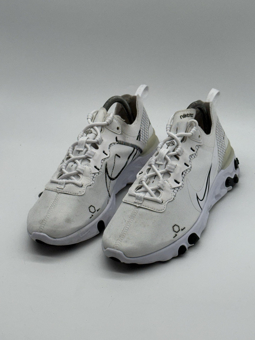 Nike React Element 55 'Schematic' White x Black (2019) – UK 7.5
