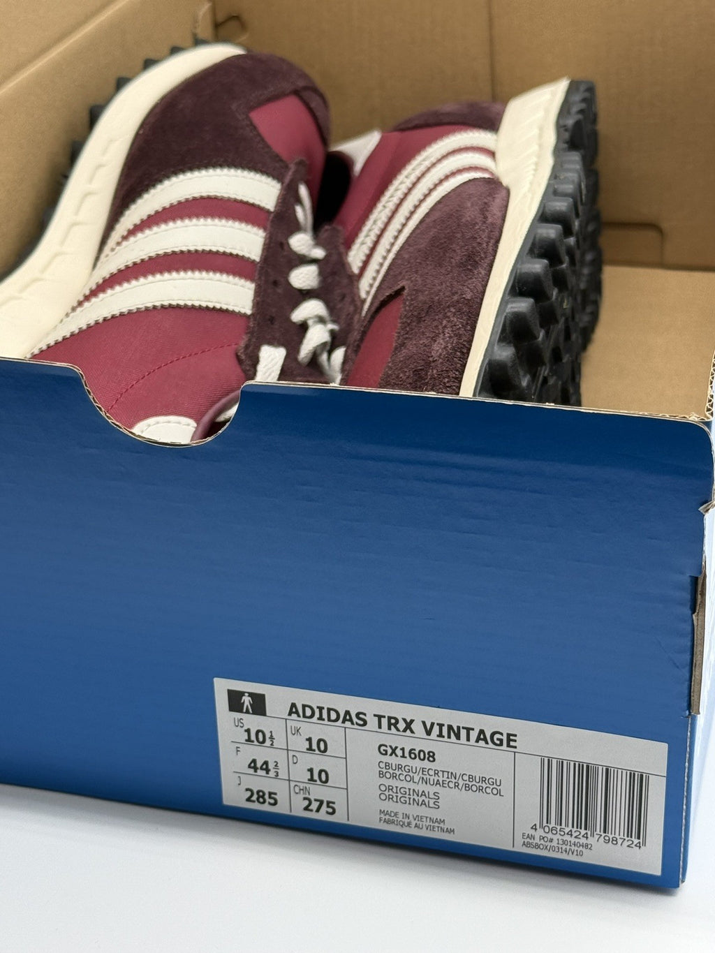 (2022) Adidas Originals TRX Vintage ‘Vivid Burgundy’ Retro Trainers UK 10