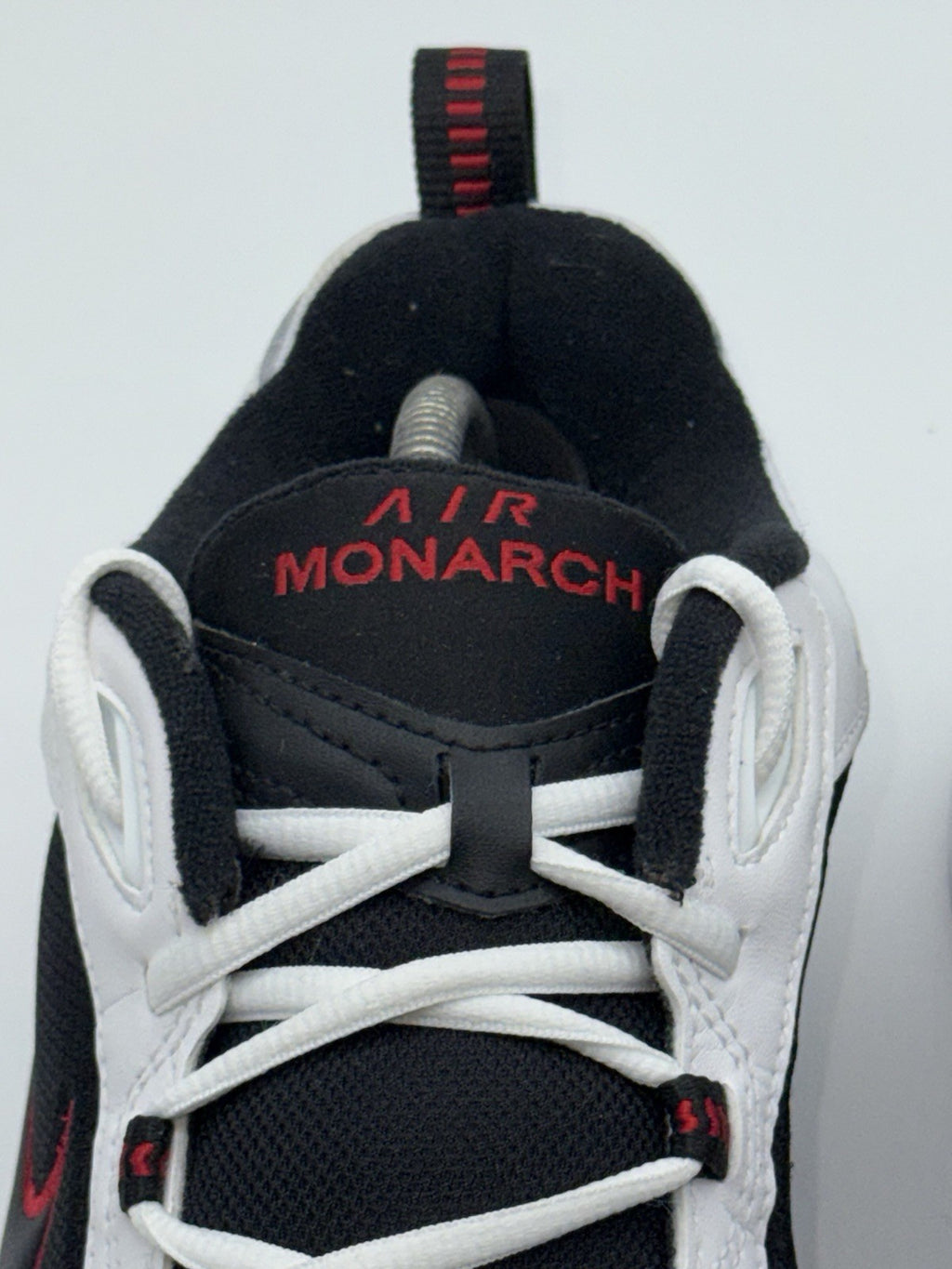 Nike Air Monarch IV 'White x Black x Red' (2023) – UK 9