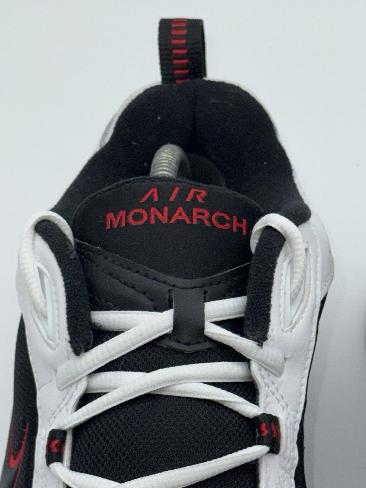 Nike Air Monarch IV 'White x Black x Red' (2023) – UK 9