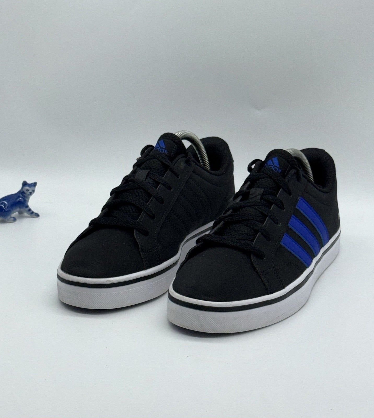 Adidas VS Pace 2.0 HP6004 Black x Royal Blue 3 Stripes UK Size 6