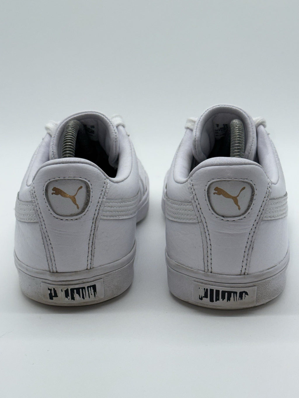 Men’s Puma Basket Vulc White Low Top Trainers Size UK 9
