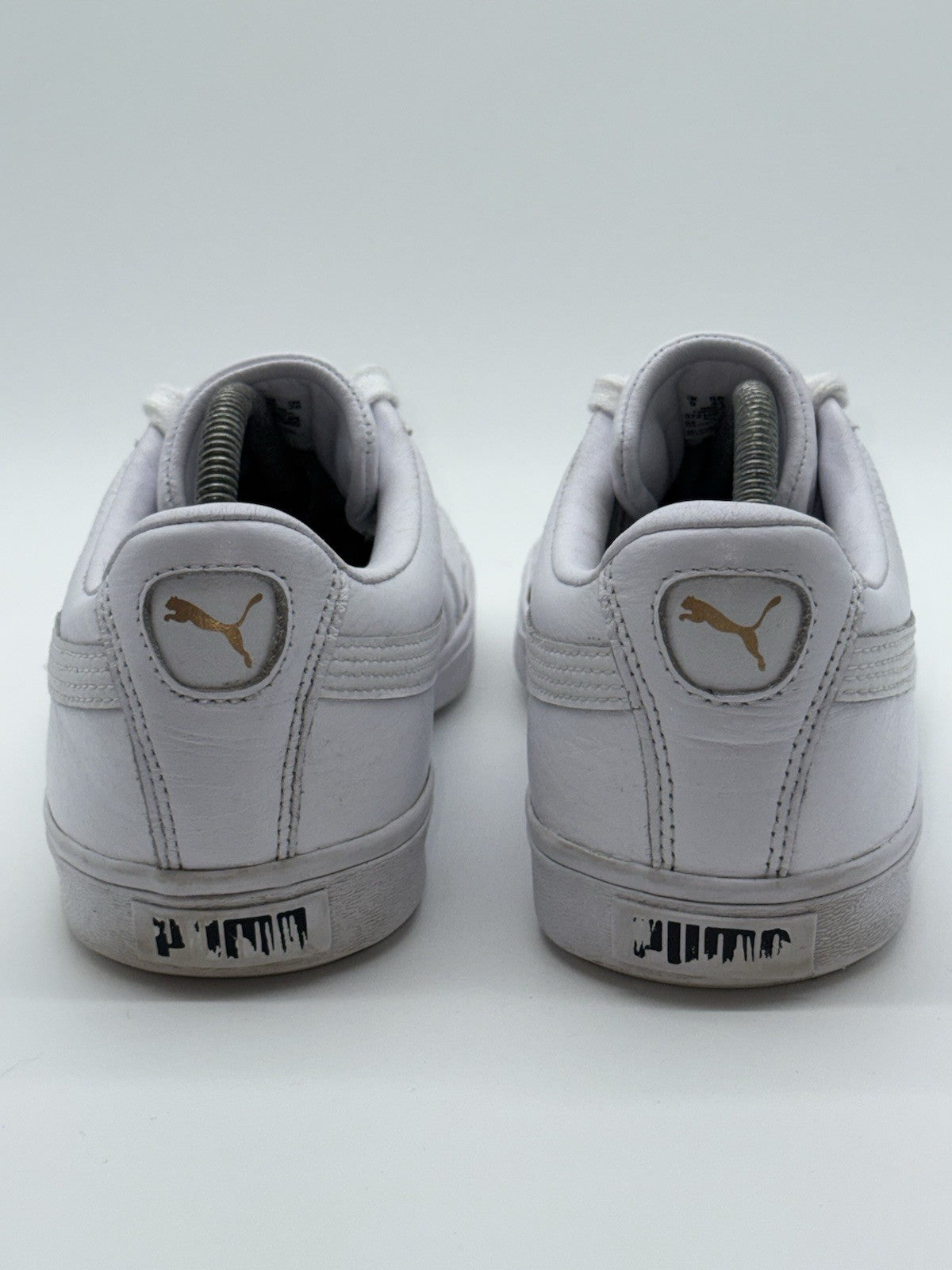 Men’s Puma Basket Vulc White Low Top Trainers Size UK 9