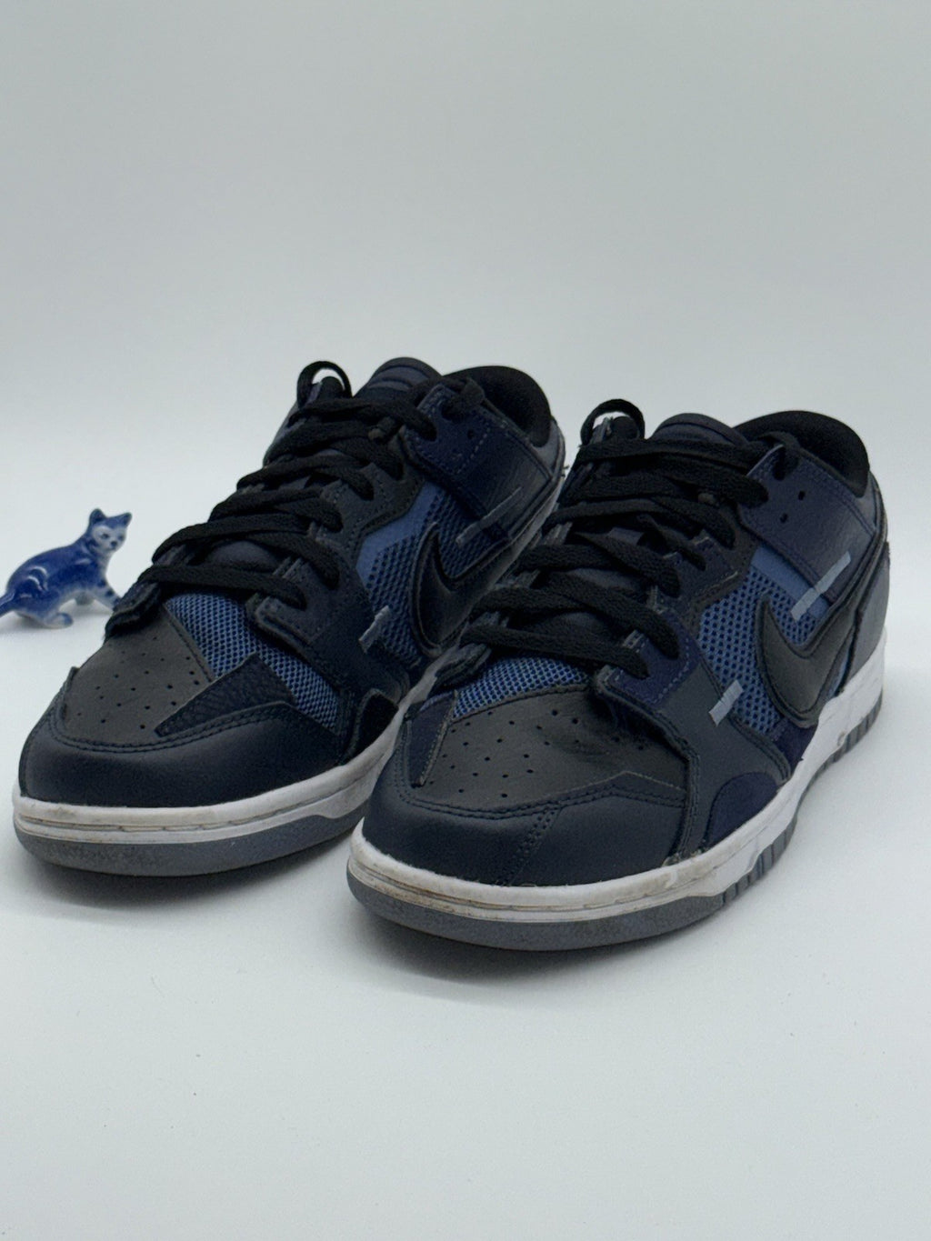 (2021) Nike Dunk Low Scrap Black x Navy Blue Men's UK 7.5