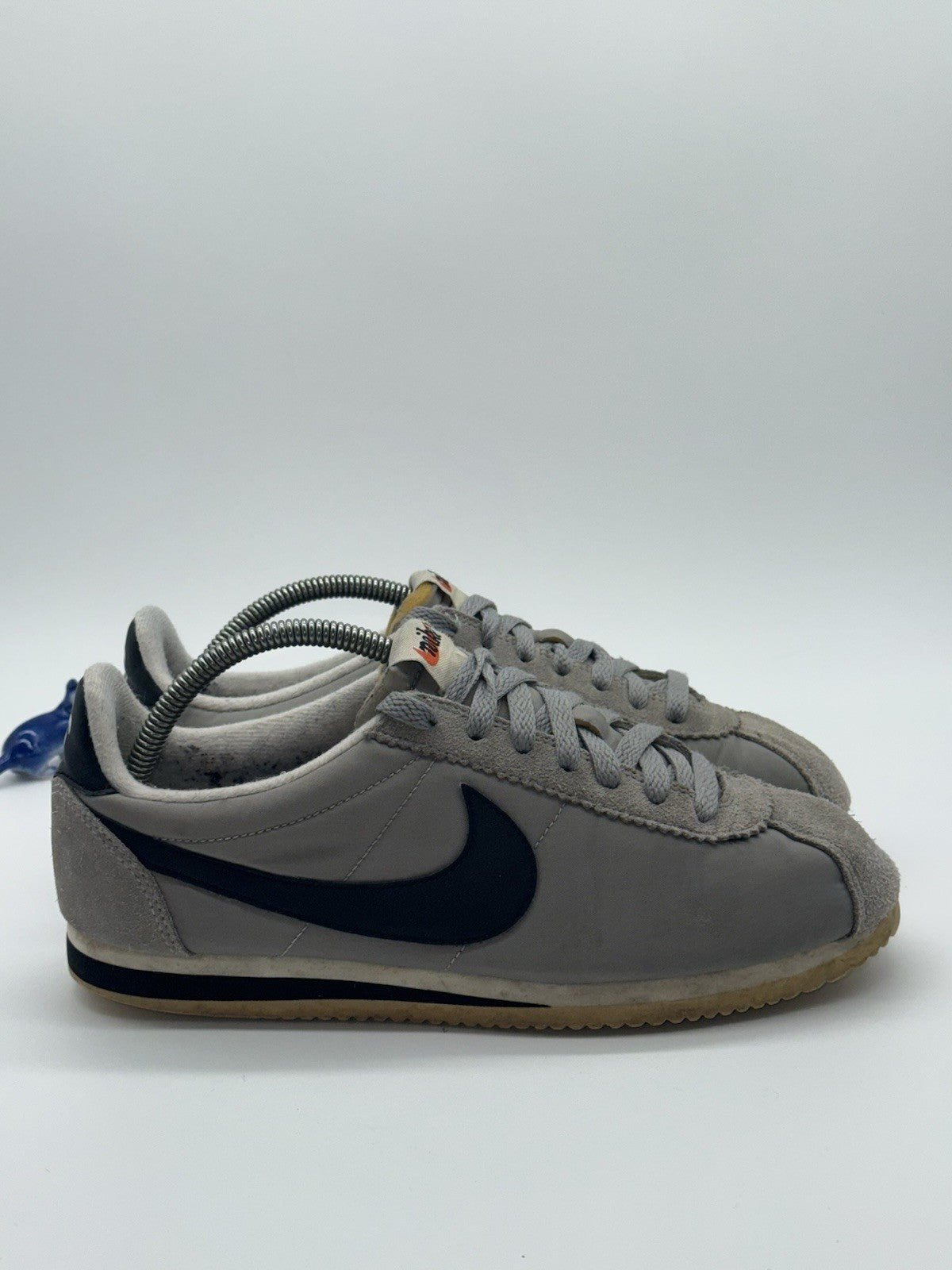 (2016) Nike Classic Cortez Nylon AW 'Grey Black' Retro Trainers Size UK 7