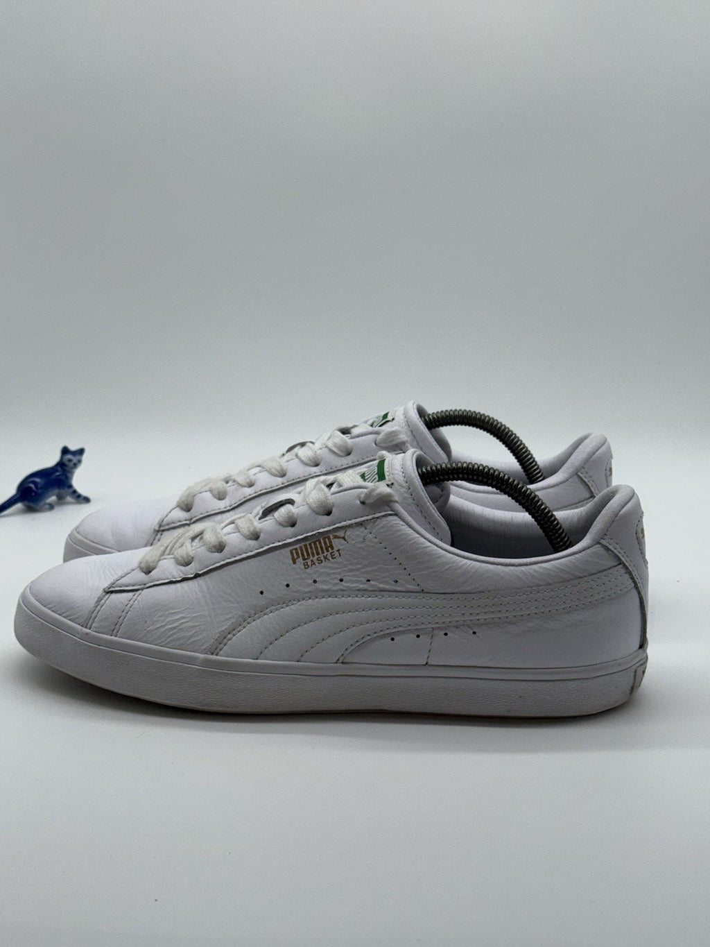 Men’s Puma Basket Vulc White Low Top Trainers Size UK 9