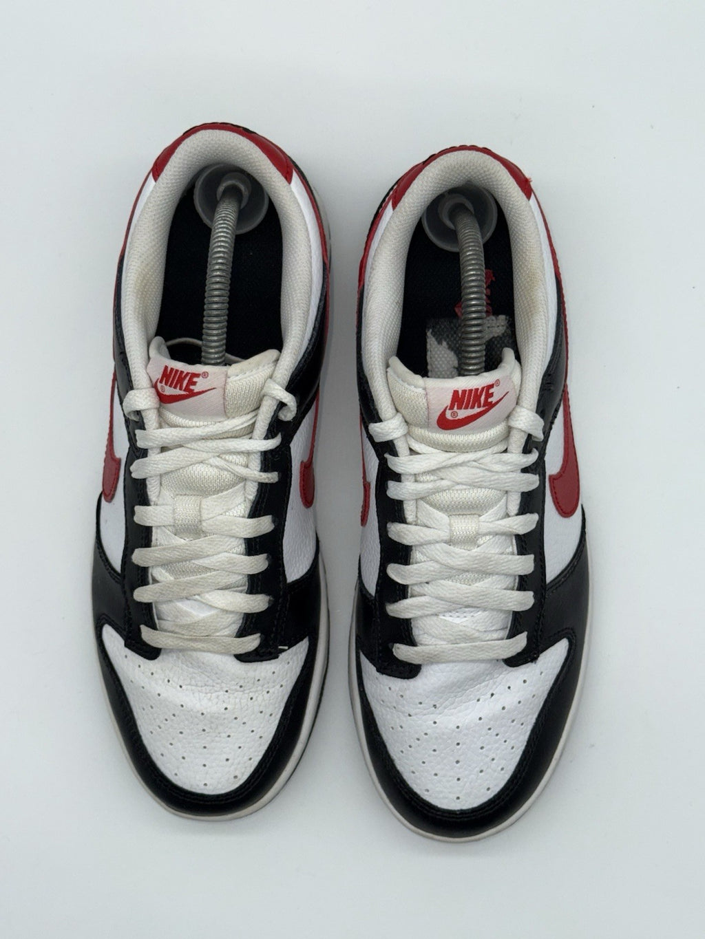 (2022) Nike Dunk Low Retro Red Swoosh Panda Trainers Size UK 7.5