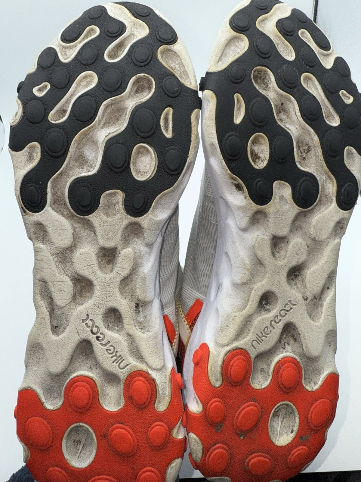 (2019) Nike React Element 55 White Black Crimson Gold Men's UK 8.5