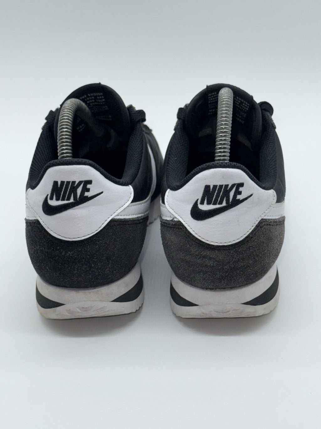 Nike Classic Cortez Black/White TXT Nylon Retro Trainers Size UK 7