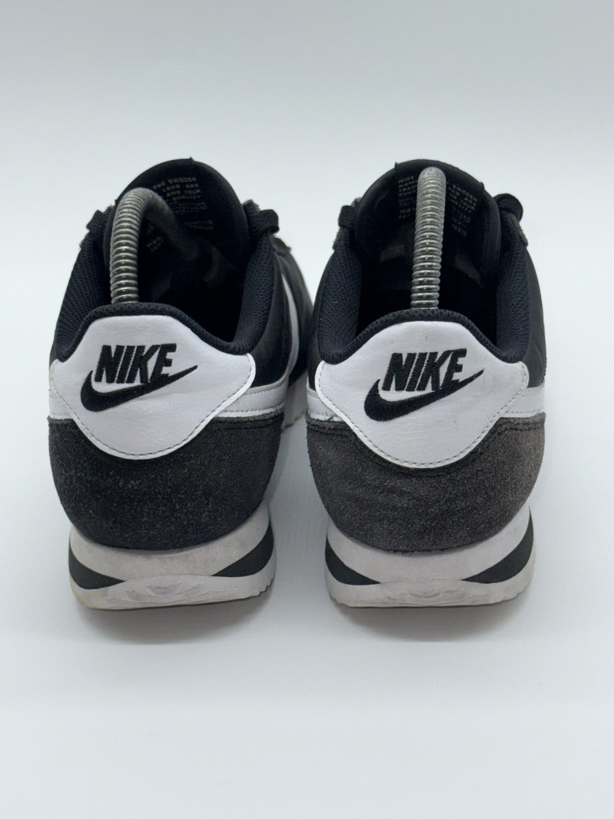 Nike Classic Cortez Black/White TXT Nylon Retro Trainers Size UK 7