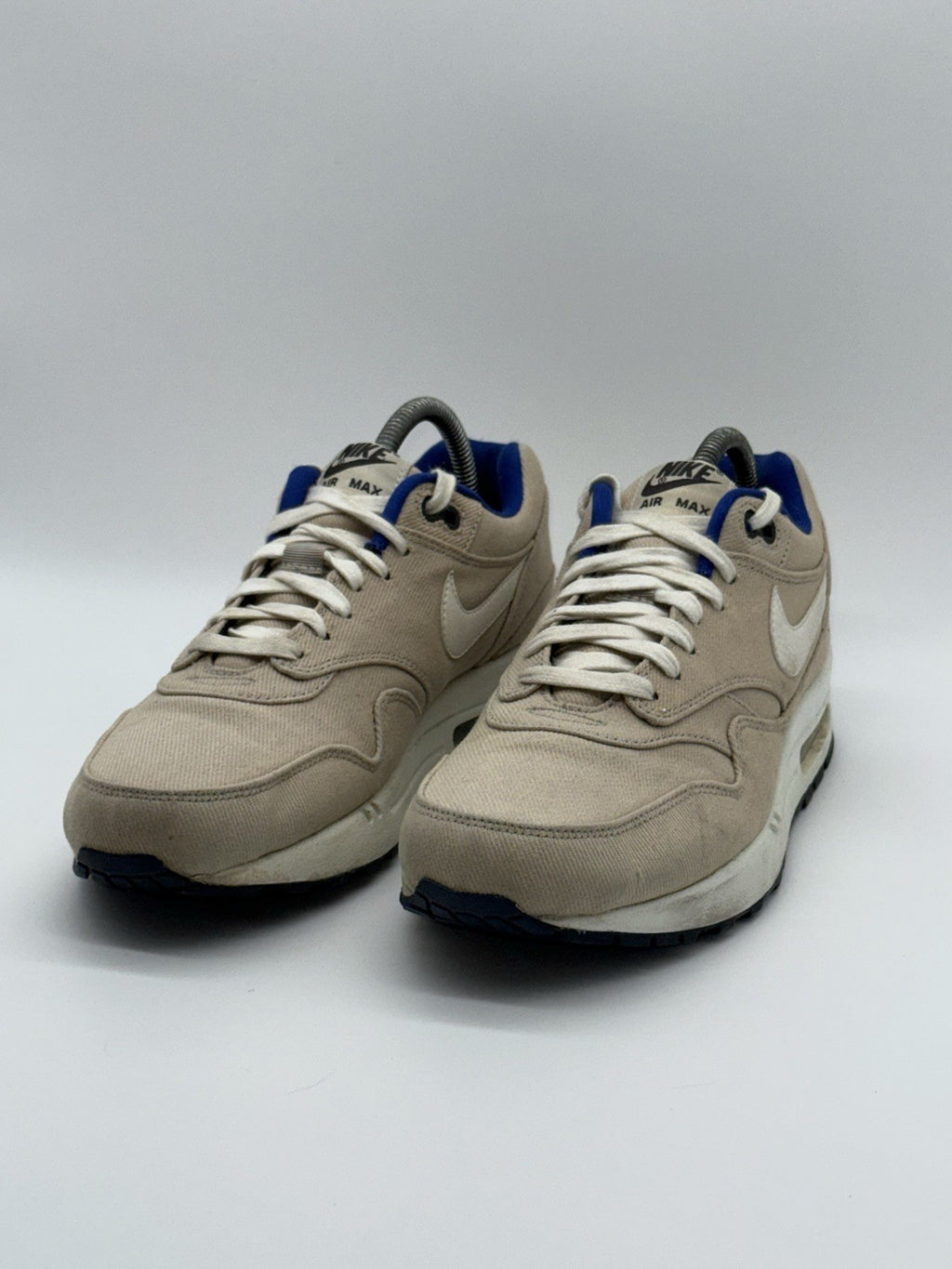 (2012) Rare Nike Air Max 1 Premium 'Classic Stone x Blue' UK 7.5 - (512033 040)