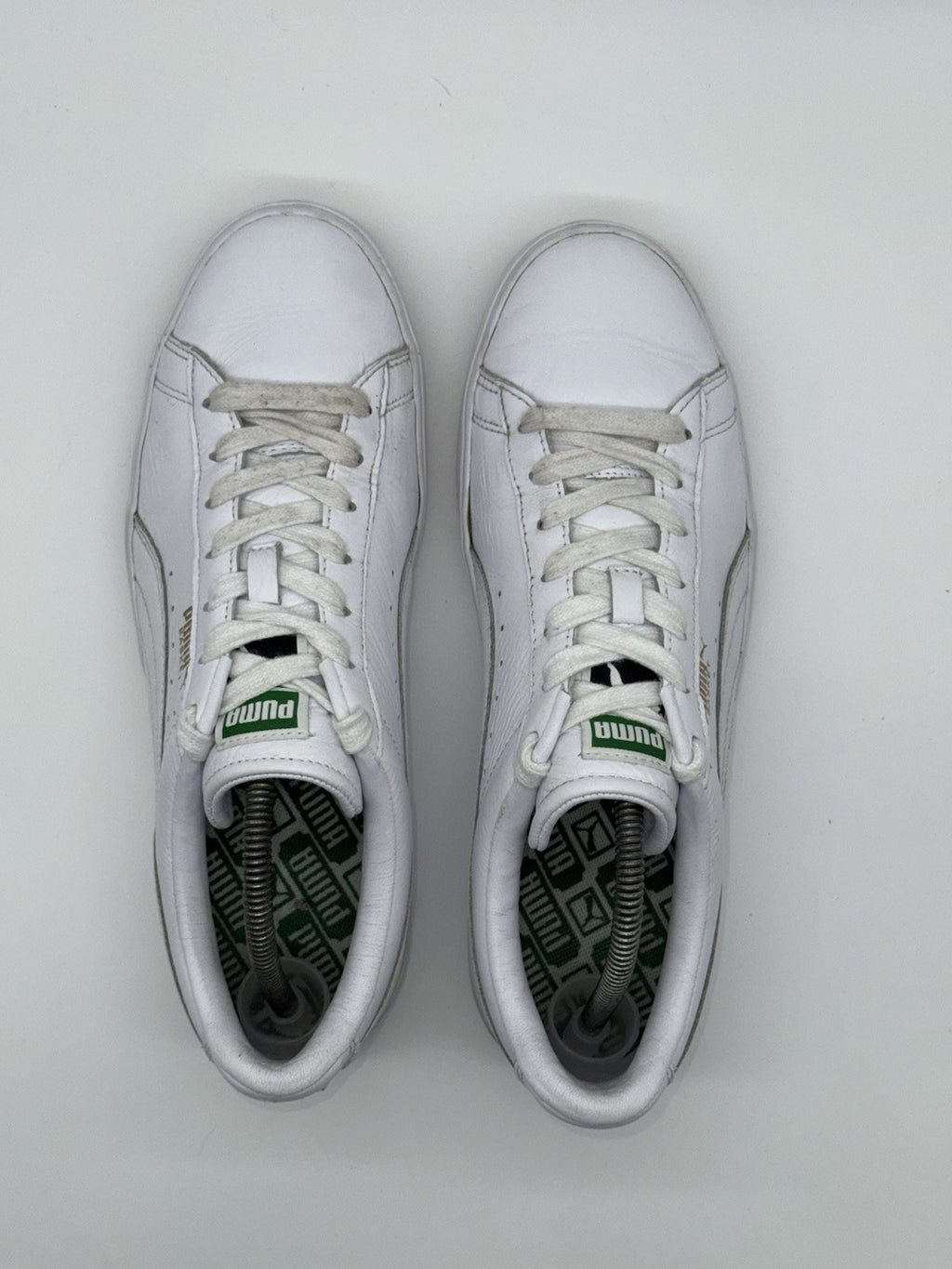 Men’s Puma Basket Vulc White Low Top Trainers Size UK 9