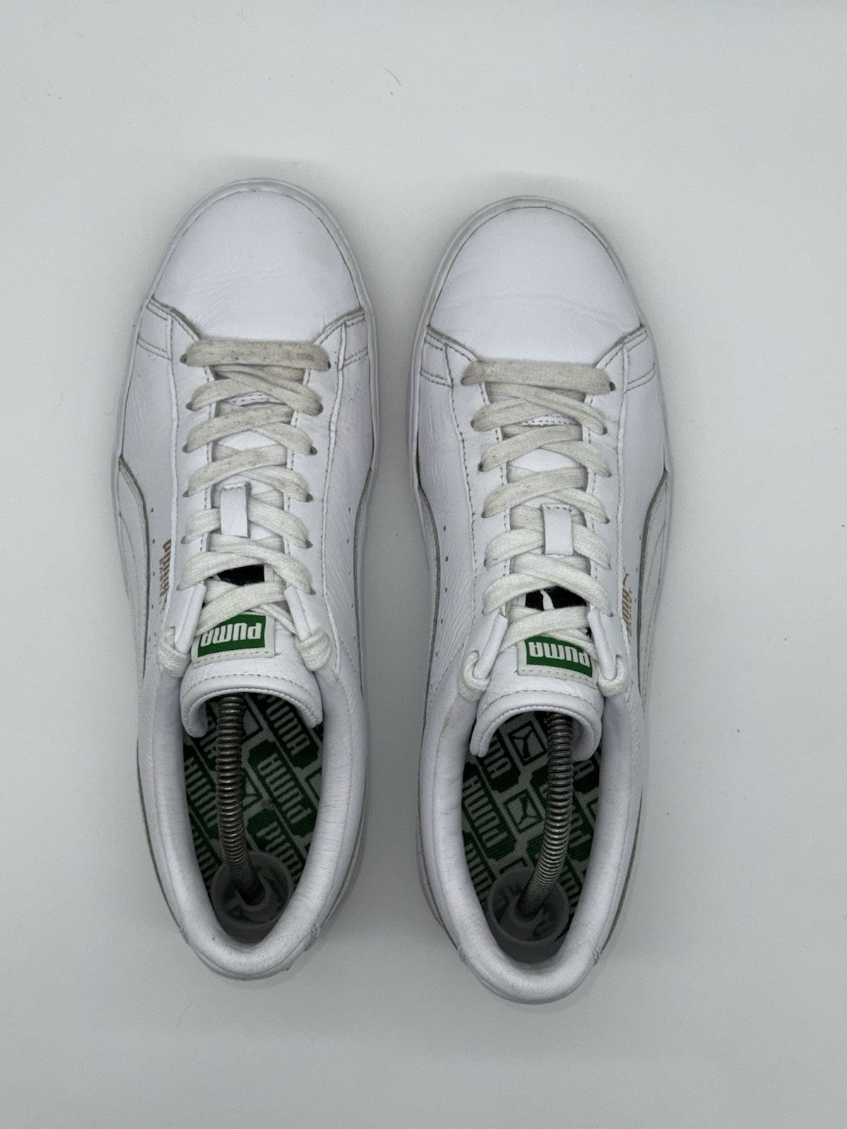 Men’s Puma Basket Vulc White Low Top Trainers Size UK 9