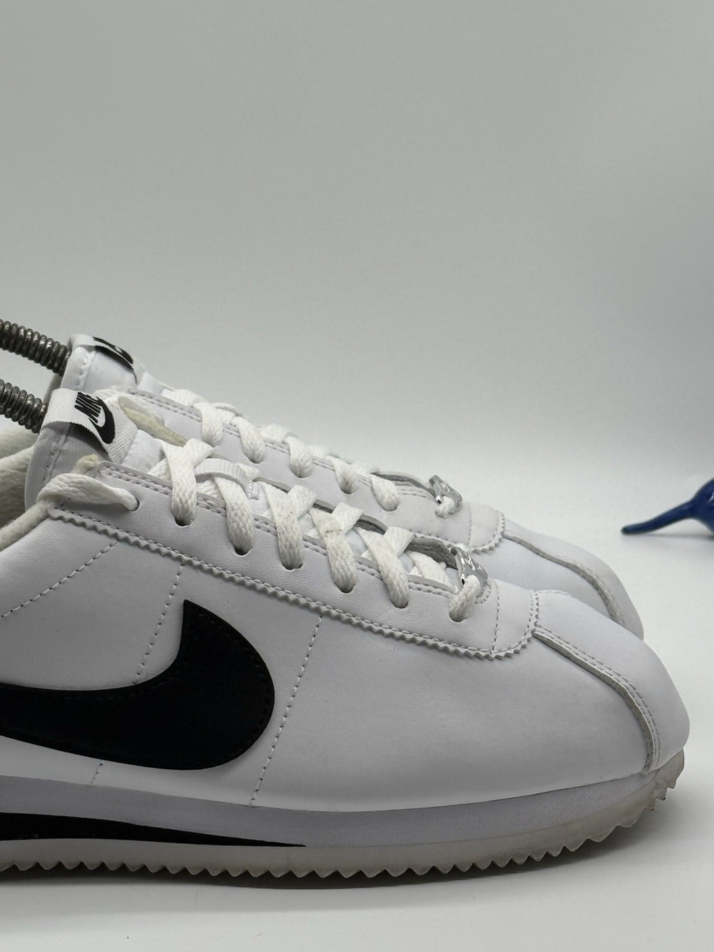 (2019) Nike Cortez Basic Leather OG Trainers - White Black - UK 7.5 (819719-100)