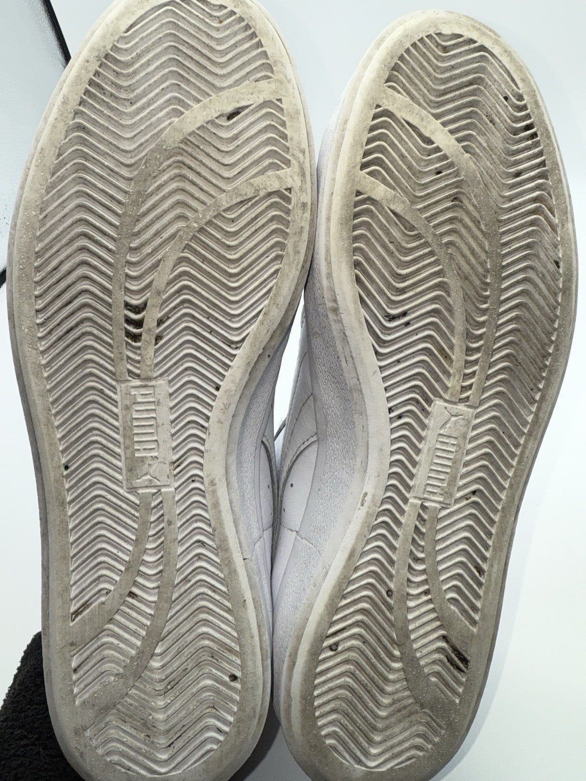 Men’s Puma Basket Vulc White Low Top Trainers Size UK 9