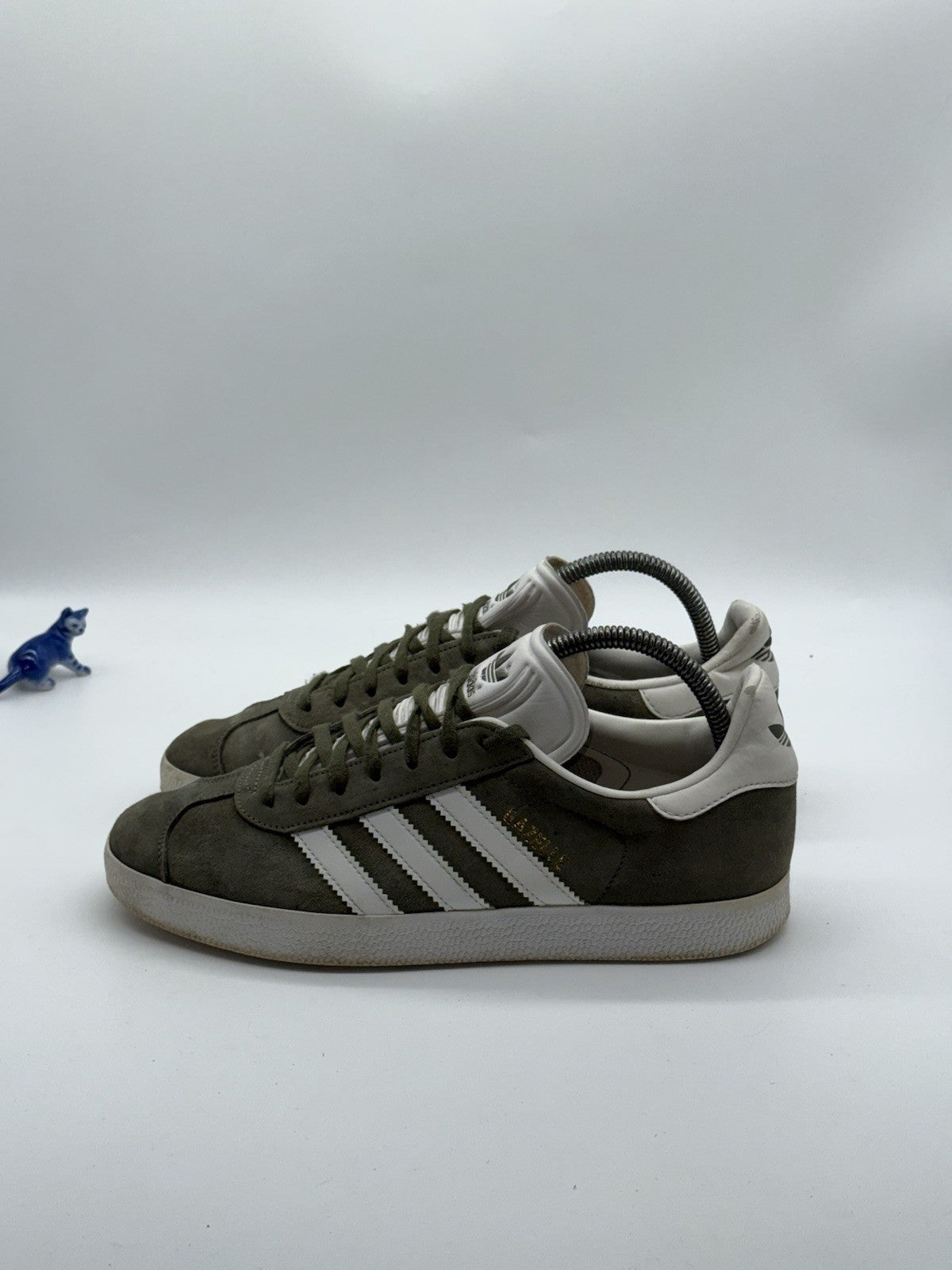 Adidas Gazelle Olive Green White Suede Men’s UK 7 (CQ1784)