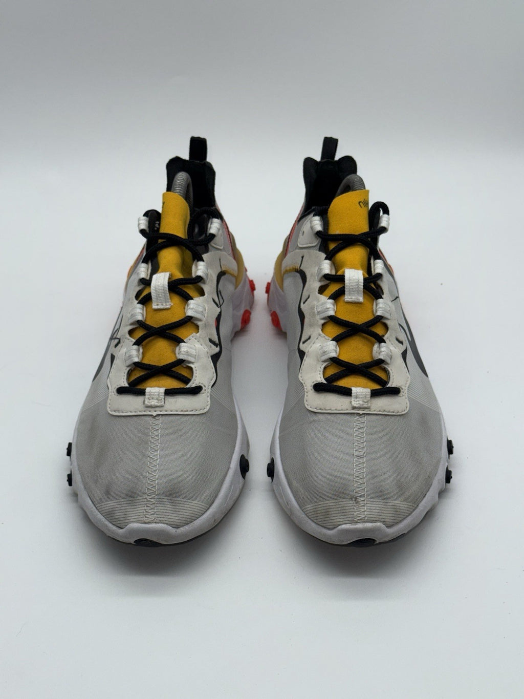 (2019) Nike React Element 55 White Black Crimson Gold Men's UK 8.5