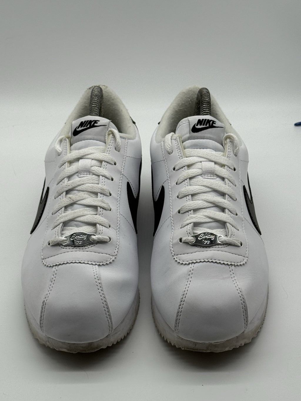 (2019) Nike Cortez Basic Leather OG Trainers - White Black - UK 7.5 (819719-100)