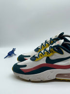 Nike Trainers Air Max 270 React White Teal Yellow Red Running Gym Men’s UK 8.5