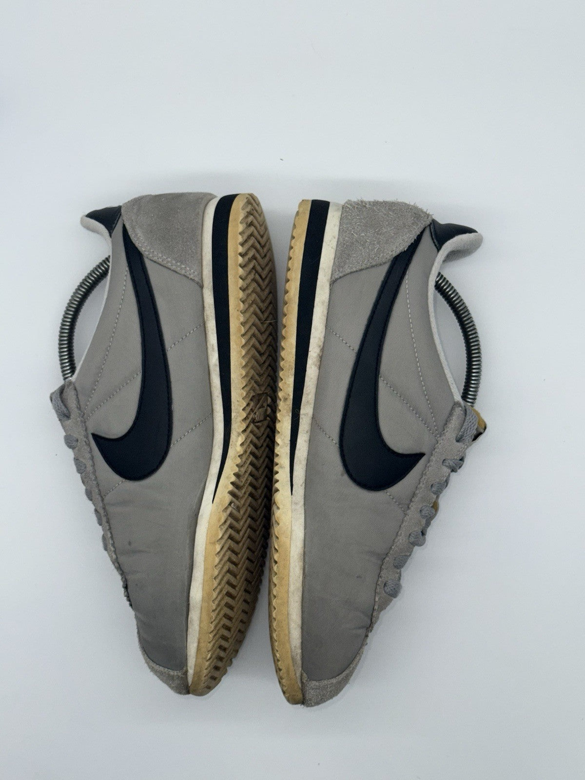 (2016) Nike Classic Cortez Nylon AW 'Grey Black' Retro Trainers Size UK 7
