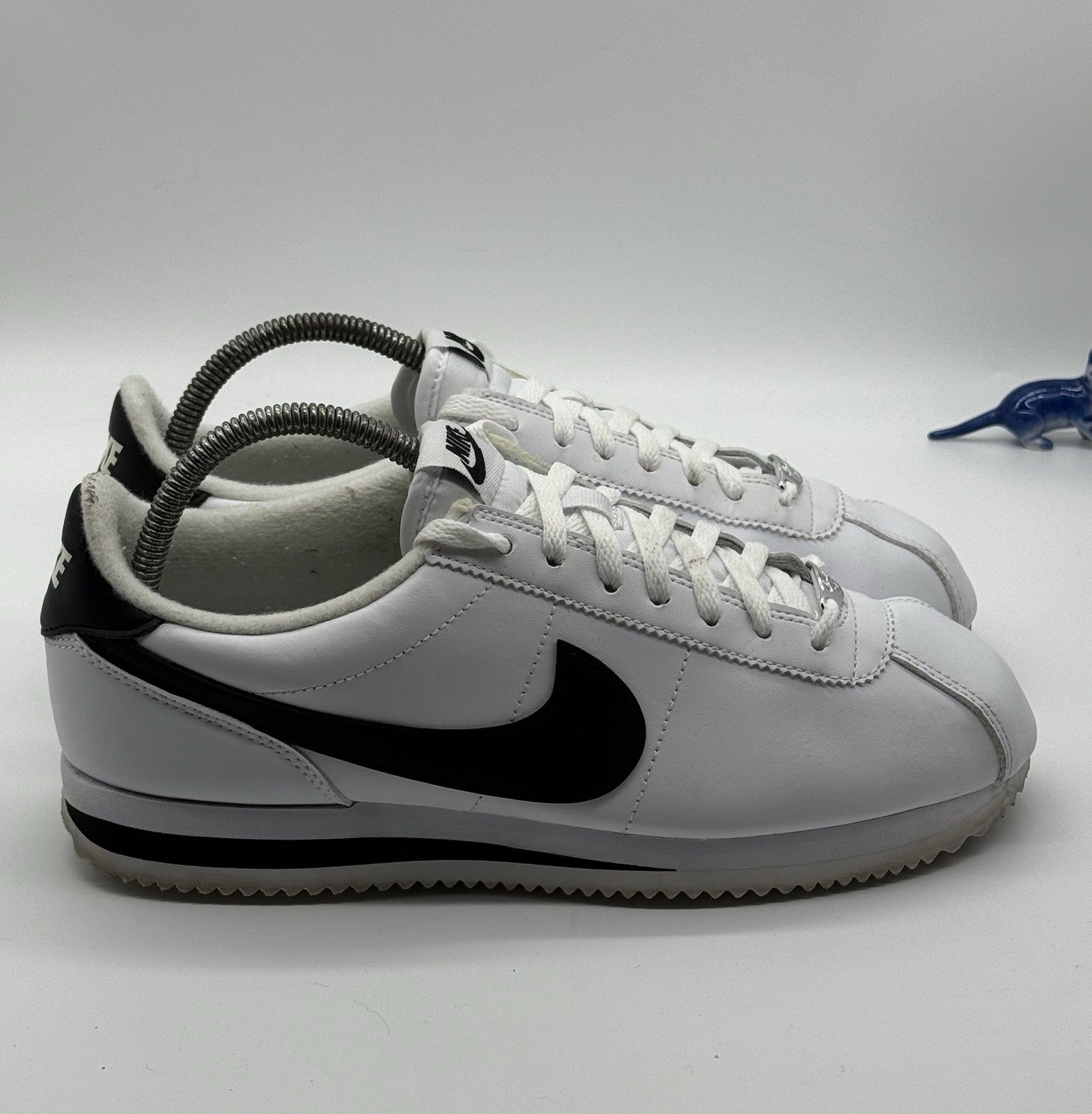 (2019) Nike Cortez Basic Leather OG Trainers - White Black - UK 7.5 (819719-100)