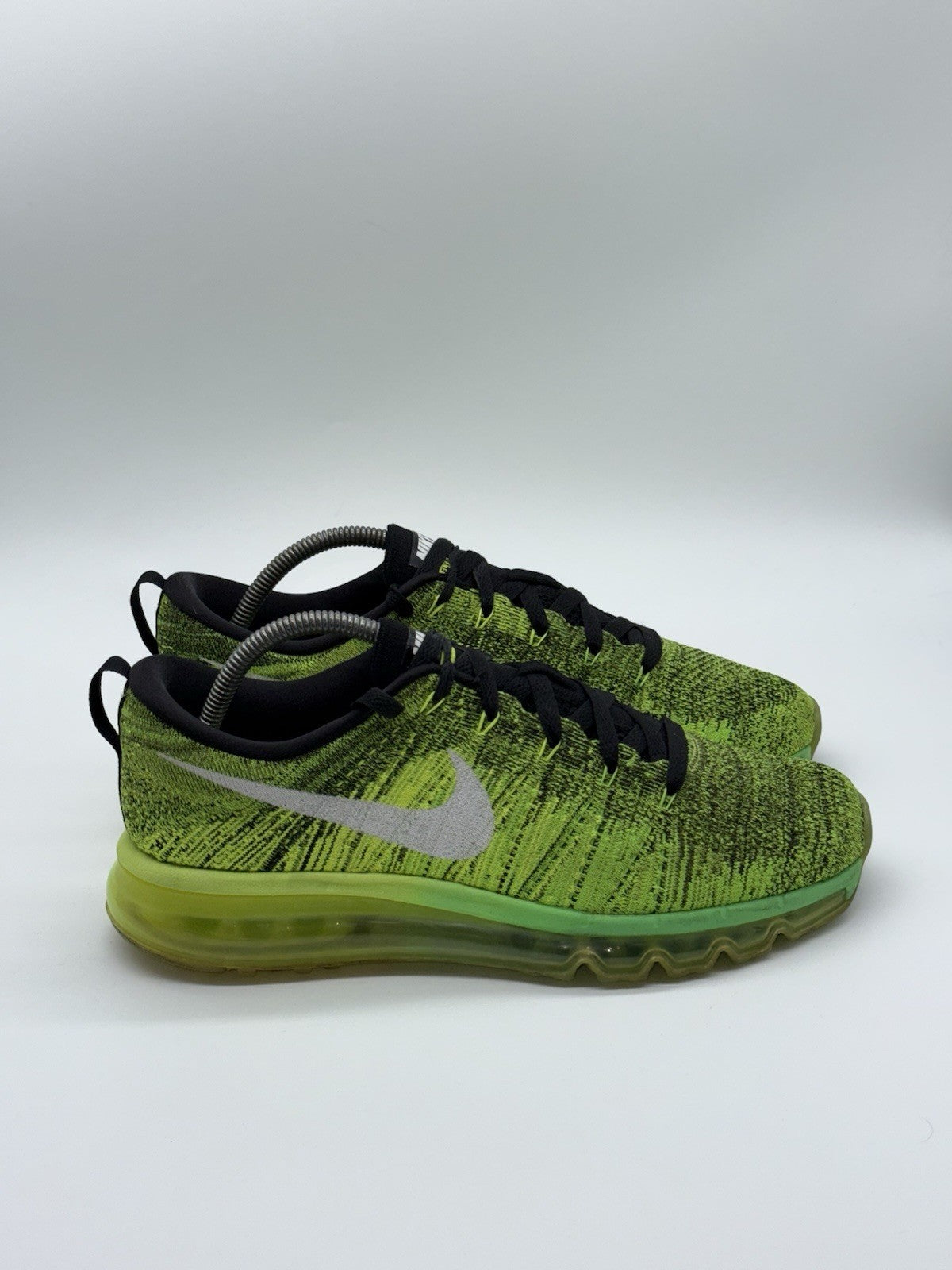 (2015) Nike Flyknit Air Max Voltage Green Volt x Black Retro Trainers UK 7.5