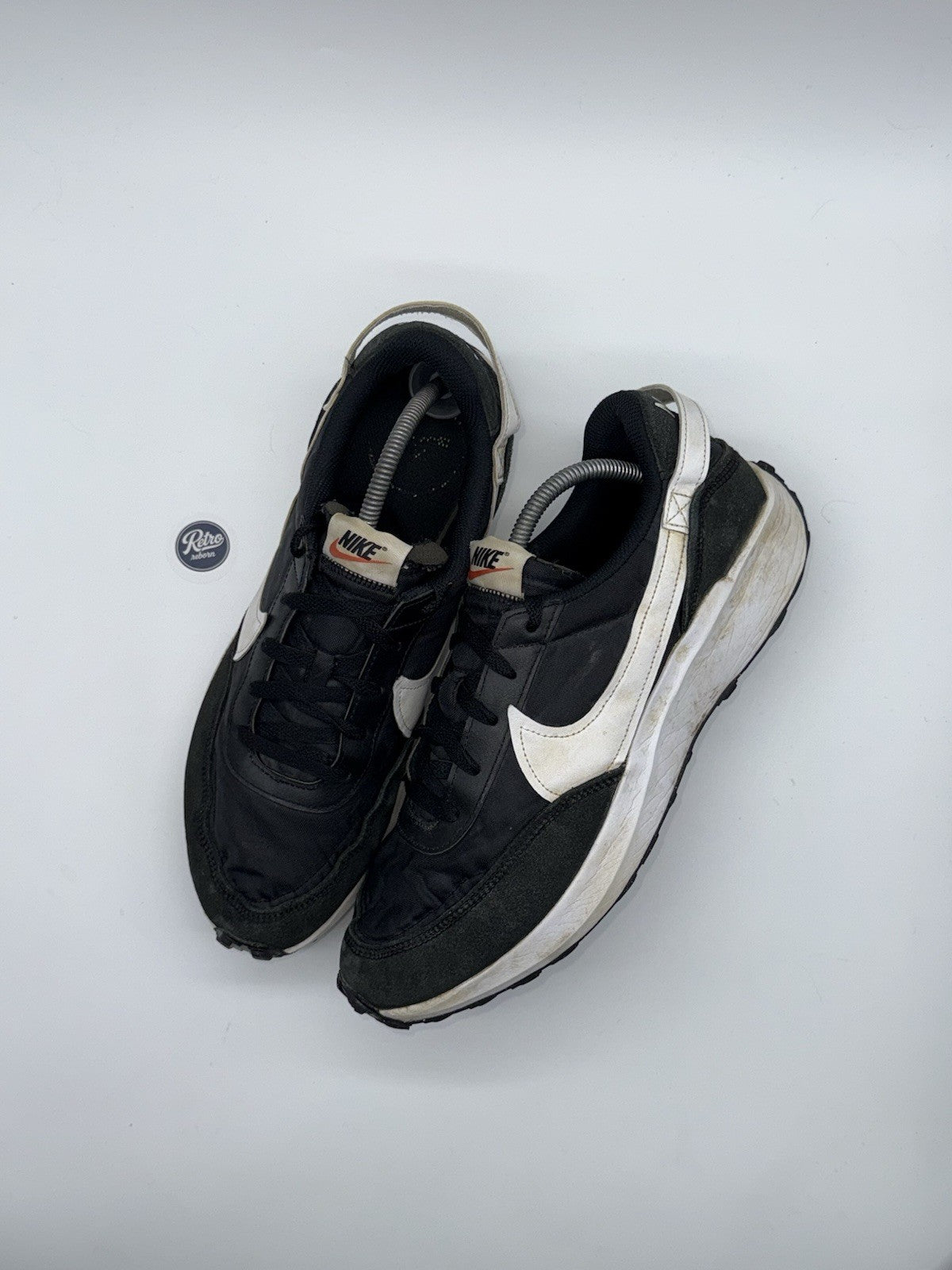 Nike Waffle Debut 'Black x White x Orange' trainers – UK 10.5