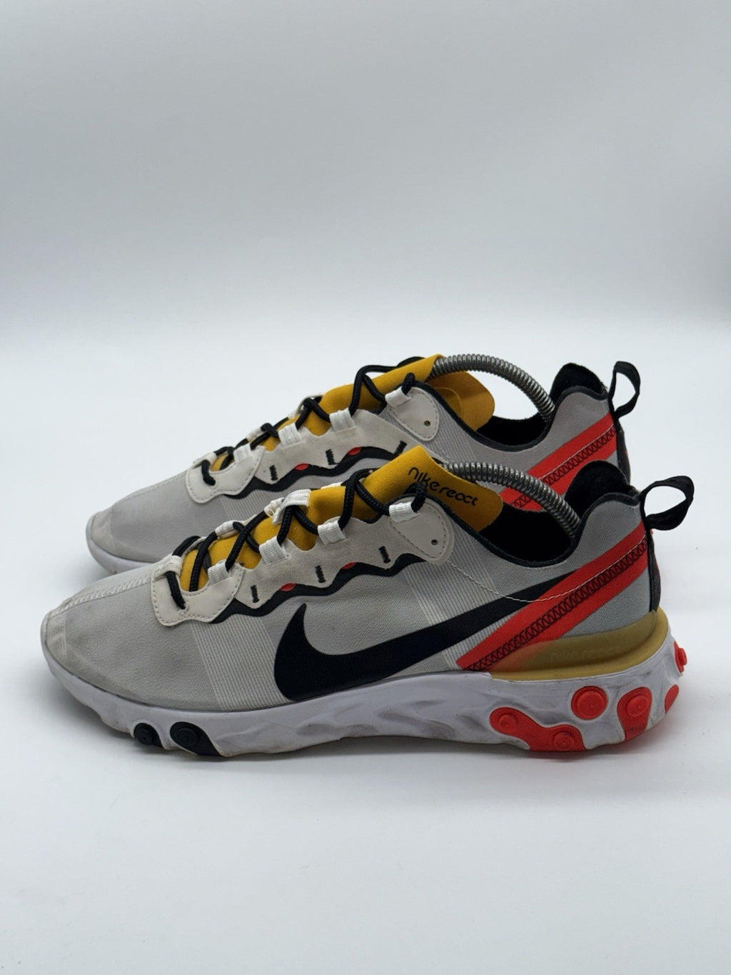 (2019) Nike React Element 55 White Black Crimson Gold Men's UK 8.5
