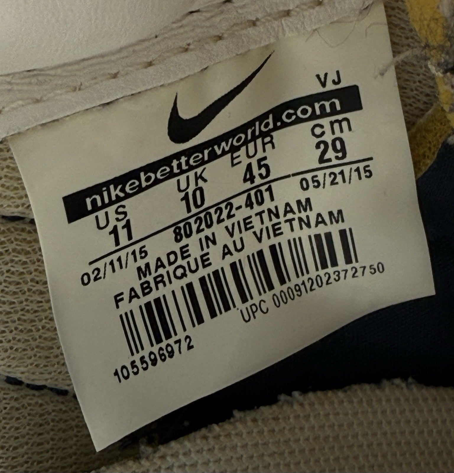 (2015) Nike Roshe LD-1000 QS 'Obsidian Navy Blue x White' - UK 10 (802022-401)