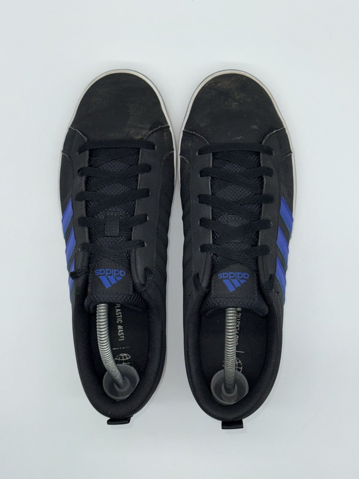 Adidas VS Pace 2.0 HP6004 Black x Royal Blue 3 Stripes UK Size 9