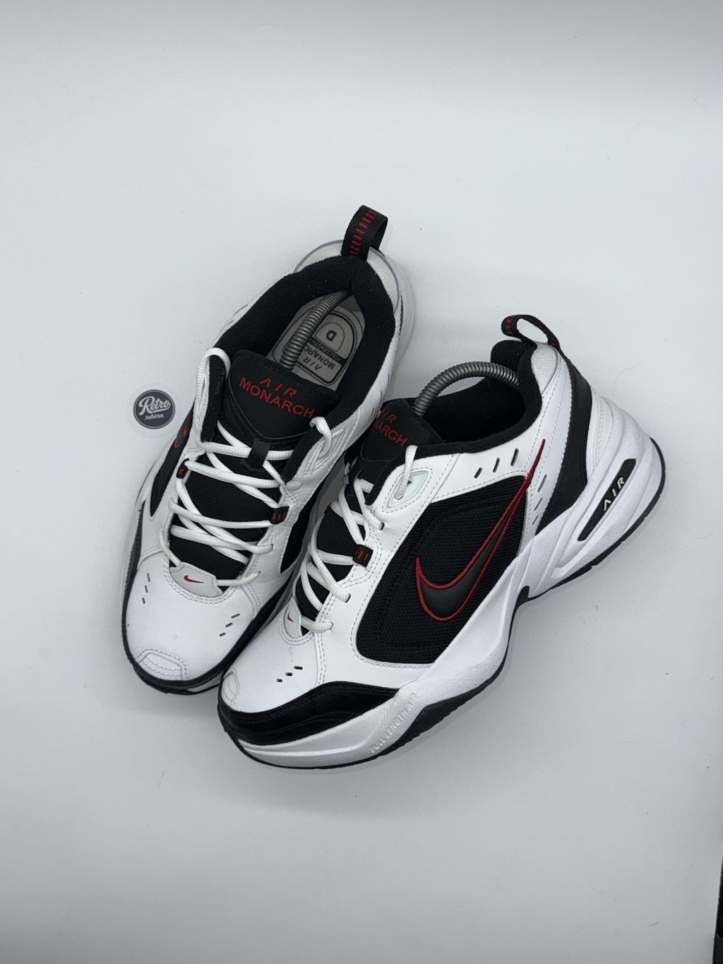 Nike Air Monarch IV 'White x Black x Red' trainers – UK 9