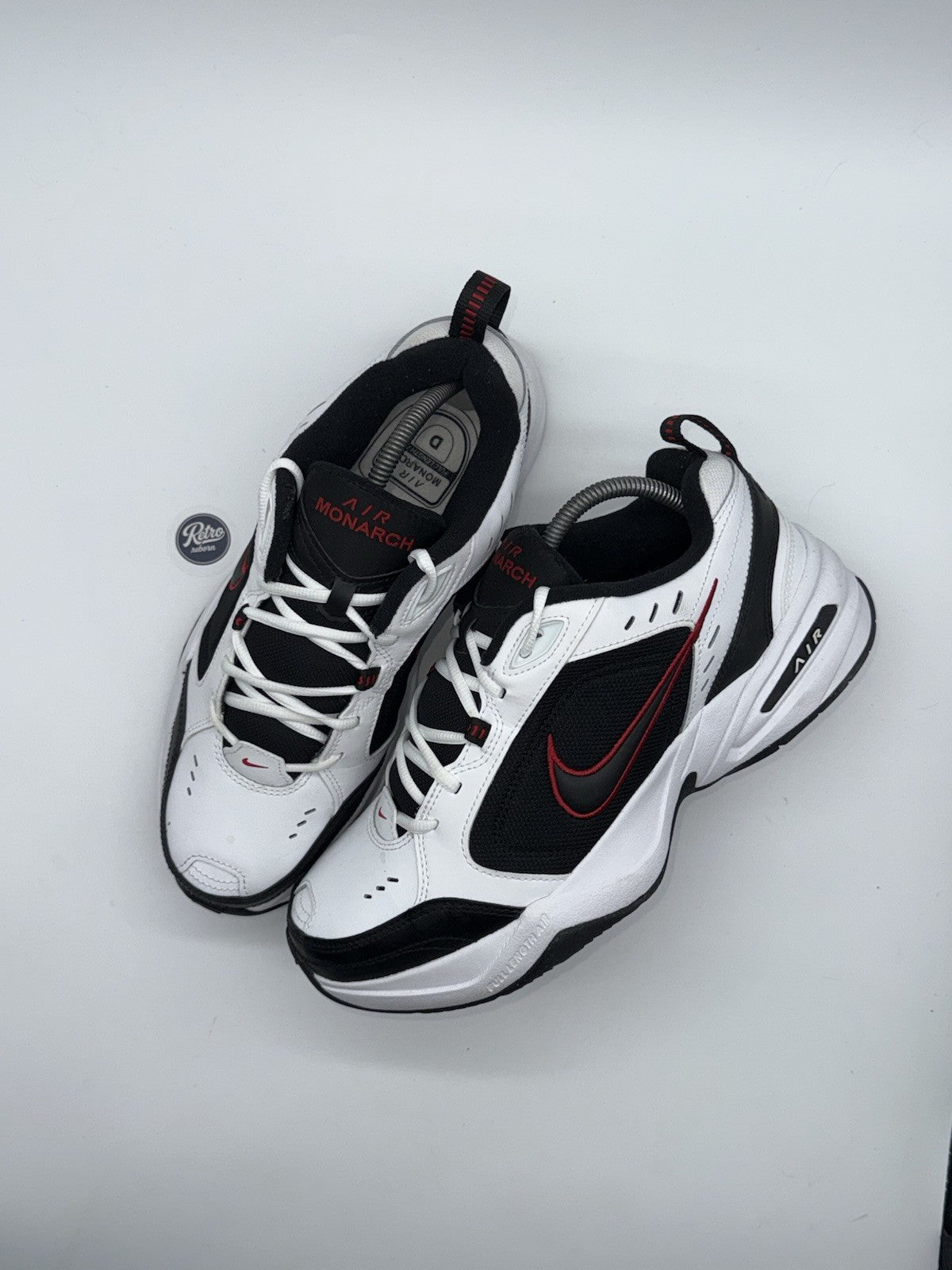 Nike Air Monarch IV 'White x Black x Red' trainers – UK 9