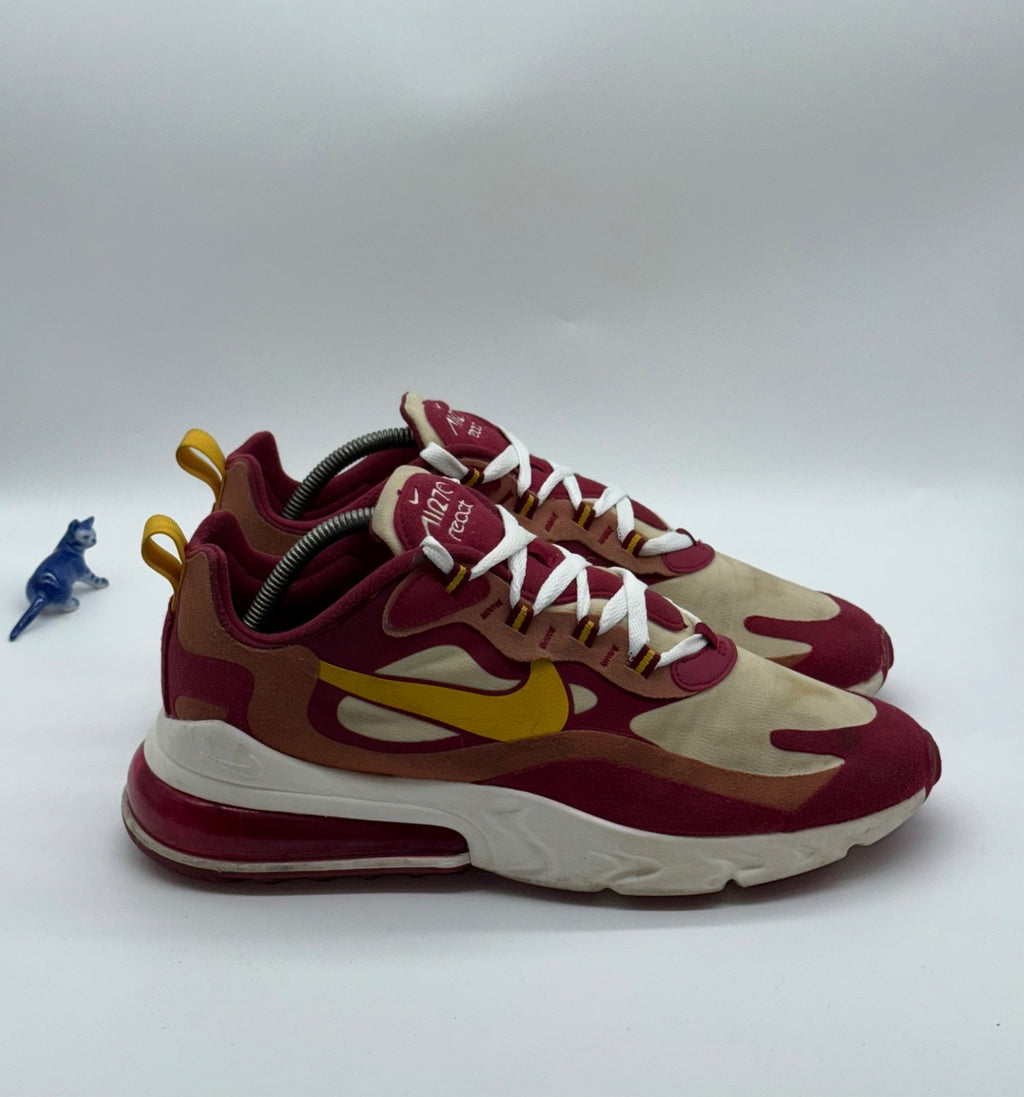 Nike Air Max 270 React Noble Red x Dusty Peach Trainers Men’s UK 9 (AO4971-601)