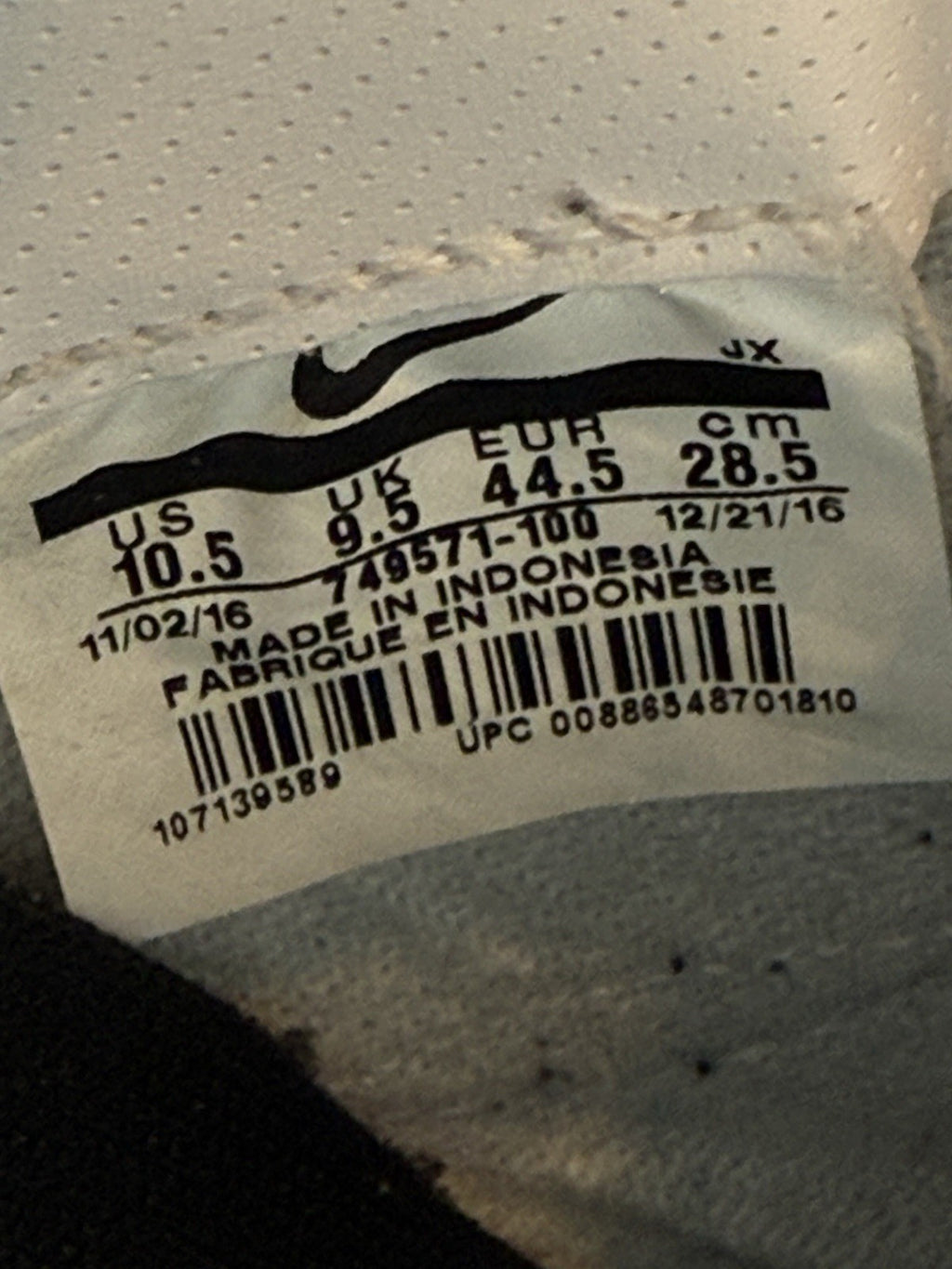 Nike Classic Cortez Leather OG 'White x Black' (2016) – UK 9.5
