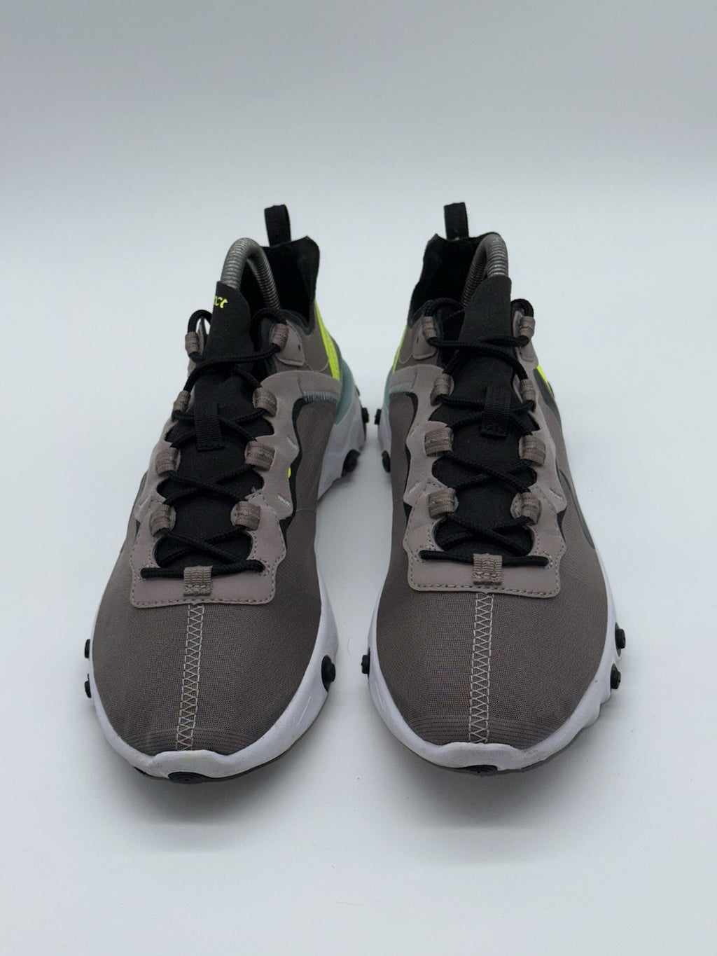 (2019) Nike React Element 55 ‘Pumice Volt Green Black’ Retro Trainers UK 7