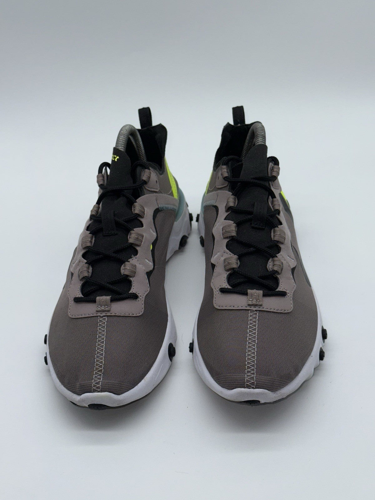 (2019) Nike React Element 55 ‘Pumice Volt Green Black’ Retro Trainers UK 7