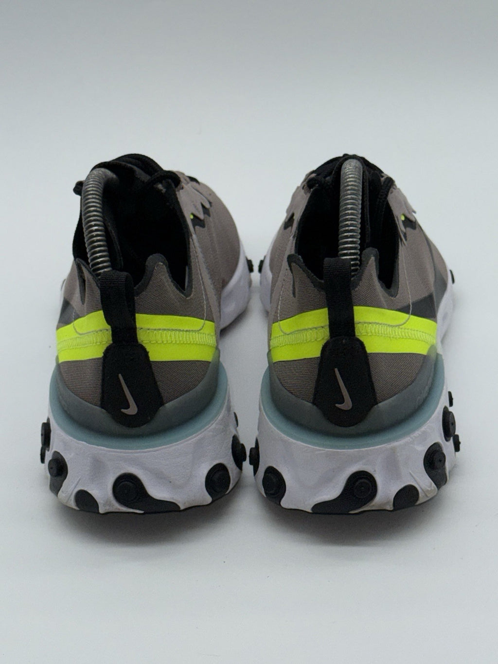 (2019) Nike React Element 55 ‘Pumice Volt Green Black’ Retro Trainers UK 7