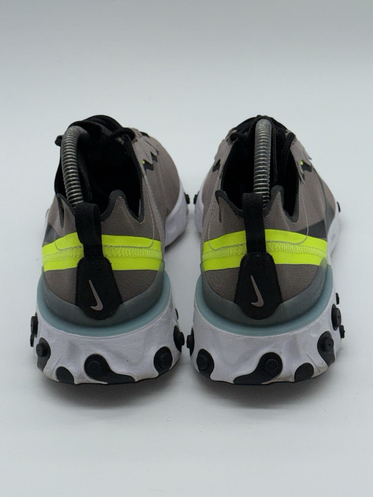 (2019) Nike React Element 55 ‘Pumice Volt Green Black’ Retro Trainers UK 7