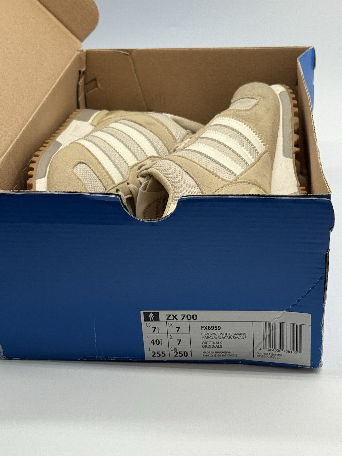 (2020) Adidas Originals ZX 700 'Beige x Grey x  White' Retro Trainers UK 7