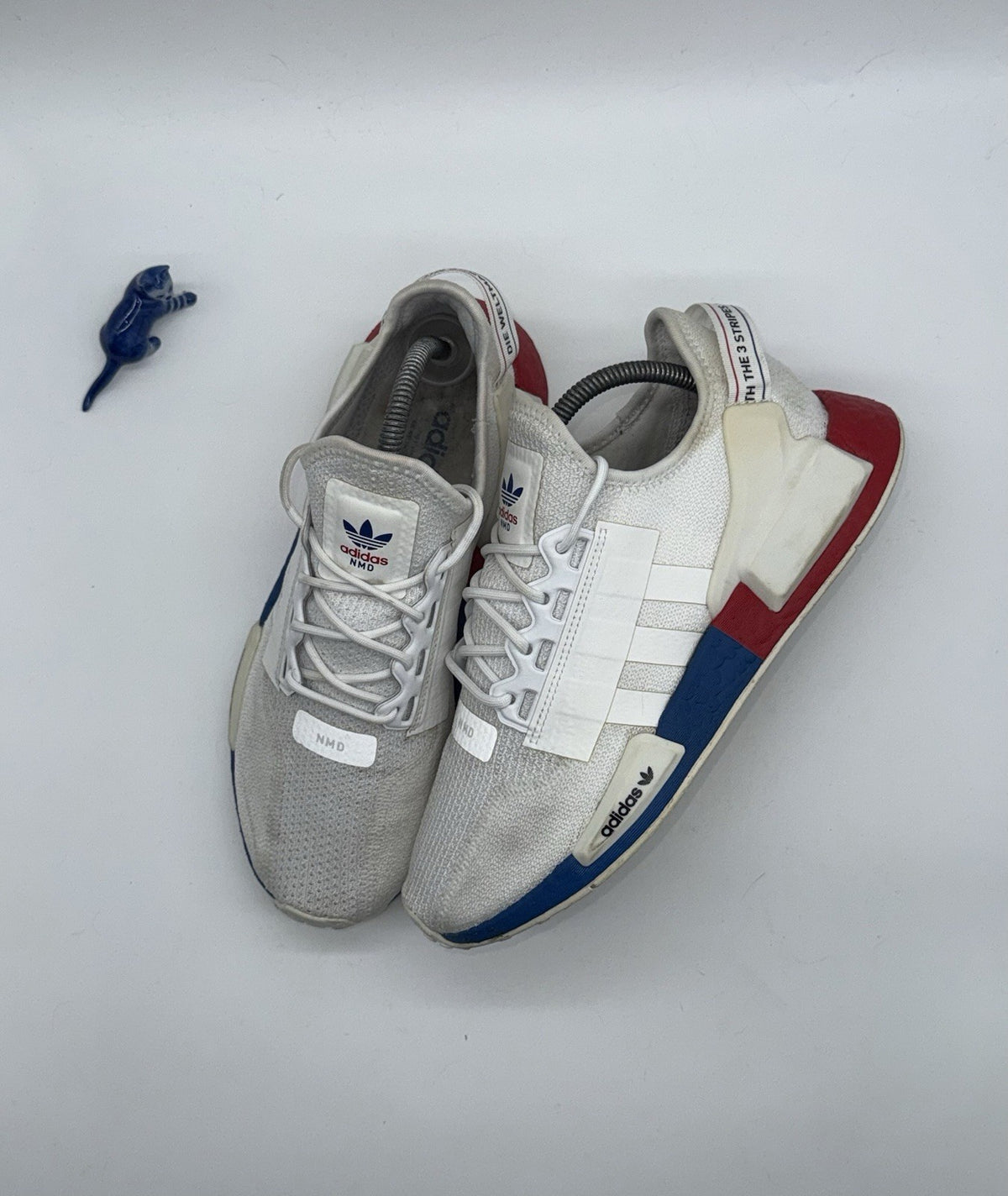 Adidas NMD R1 V2 'White x Lush Red x Blue' – UK 7.5