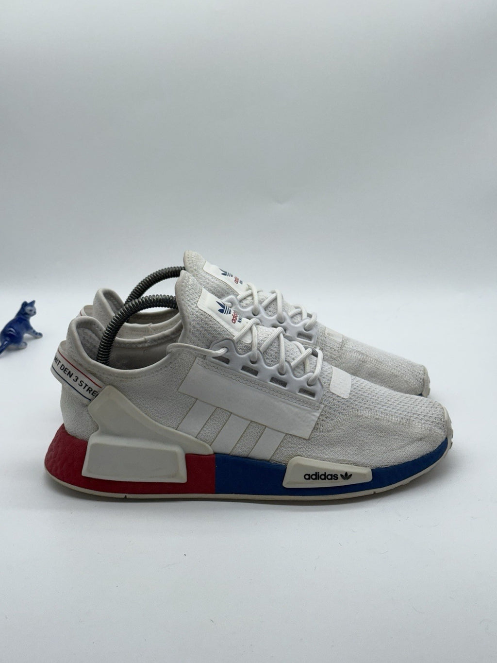 Adidas NMD R1 V2 White x Lush Red x Blue UK Size 7.5 FX4148