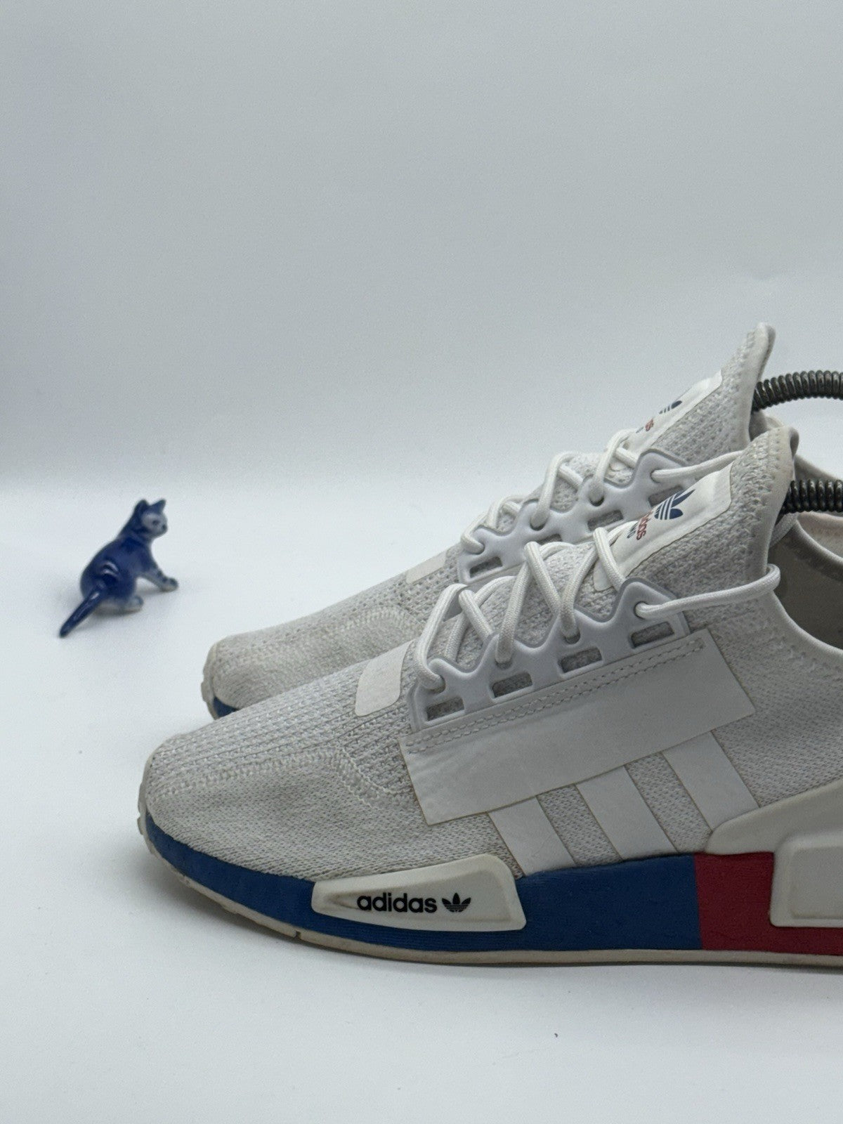 Adidas NMD R1 V2 White x Lush Red x Blue UK Size 7.5 FX4148