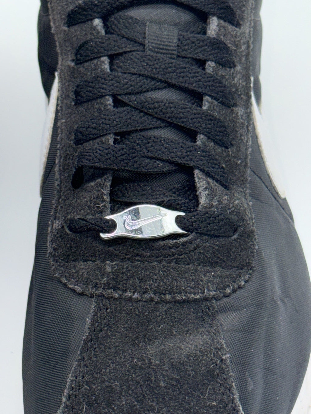 Nike Classic Cortez Black/White TXT Nylon Retro Trainers Size UK 7