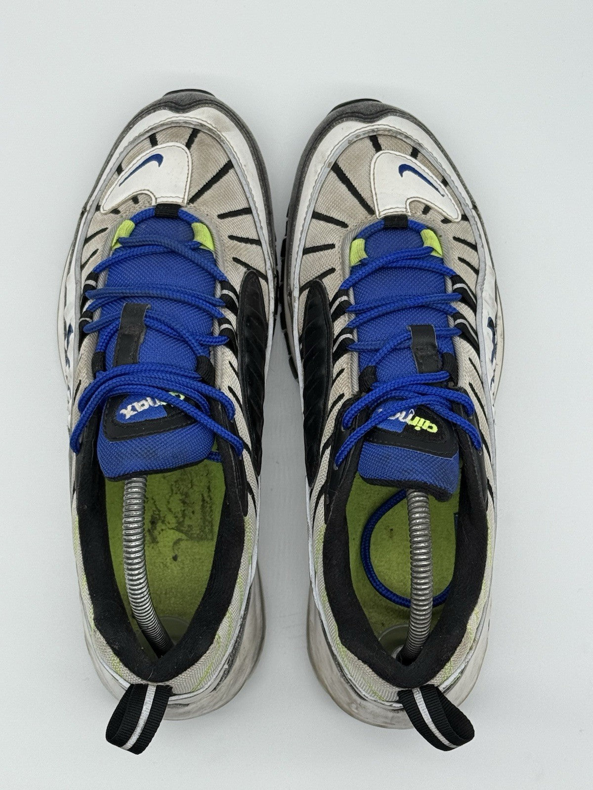 (2019) Nike Air Max 98 Racer Blue Volt White Grey Trainers UK 7 (640744-103)