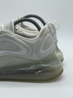 Nike Air Max 720 White Metallic Platinum Trainers Size UK 7.5 (AO2924-100)