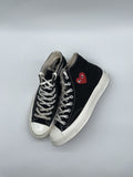 Comme des Garcons Play x Converse Chuck 70 High Red Heart Black Size UK 9