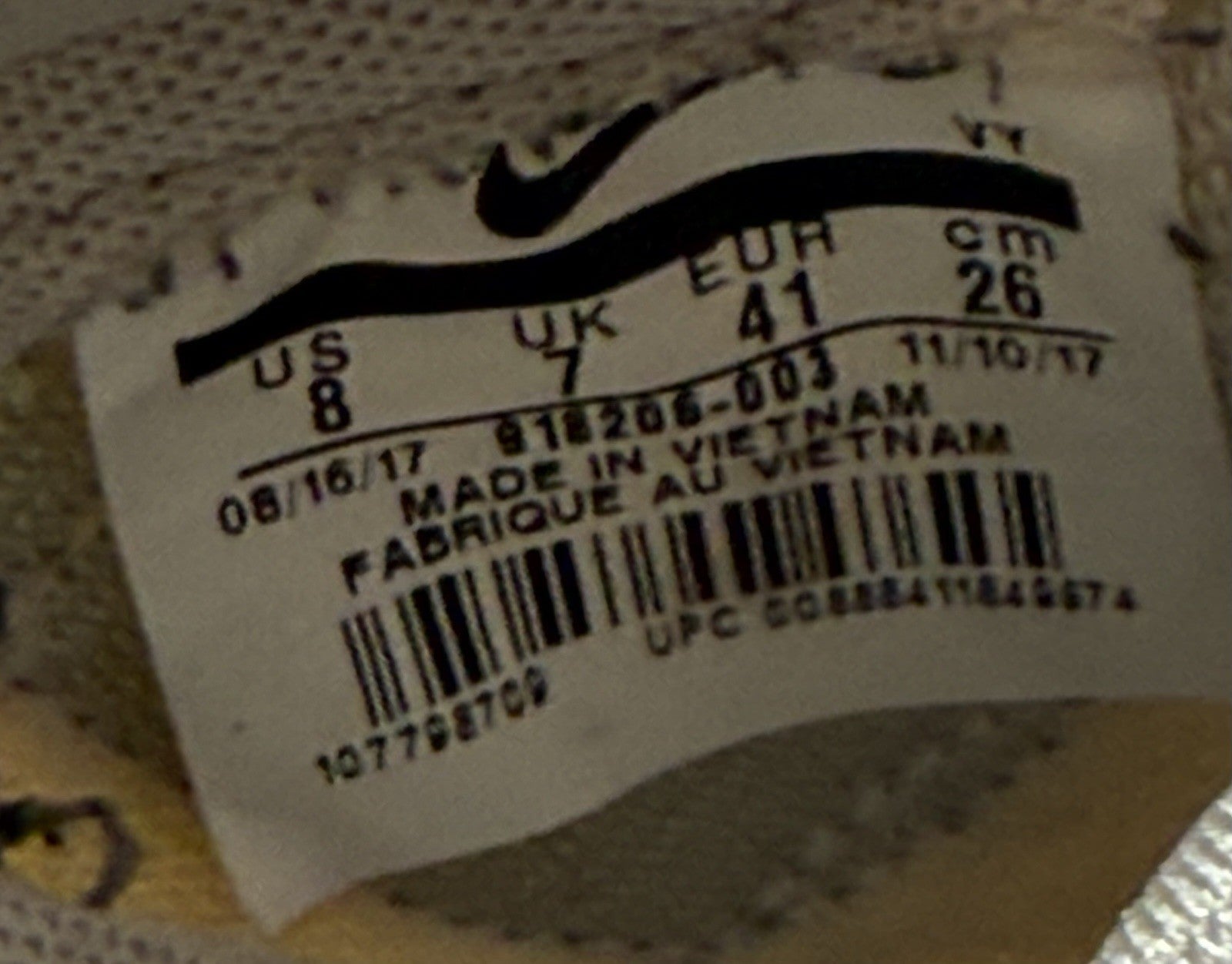 Nike Retro Air Vortex Desert Sand Sail Beige UK 7 Vintage Trainers