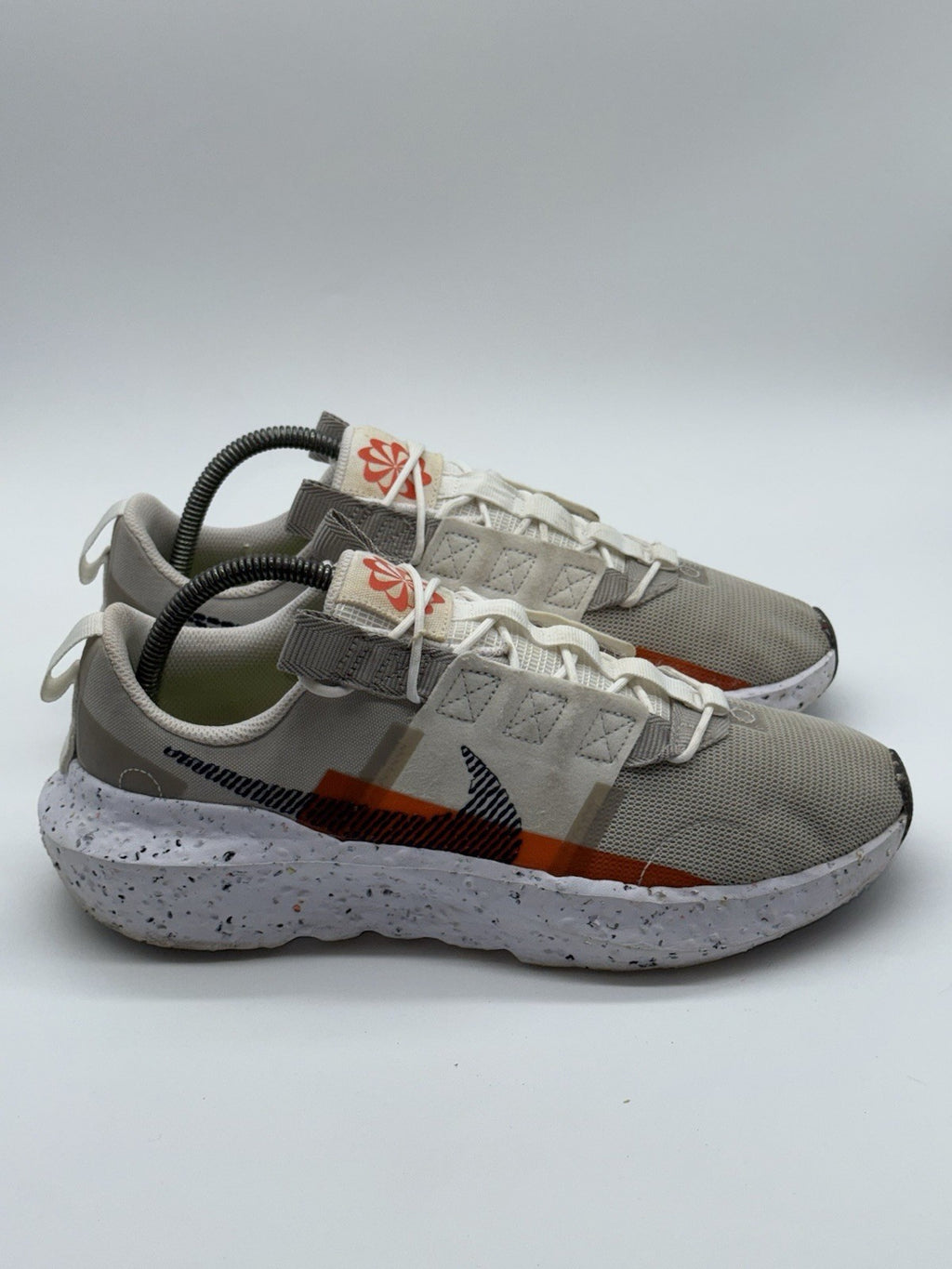 (2022) Nike Crater Impact Cream x Orange Retro Trainers Size UK 8