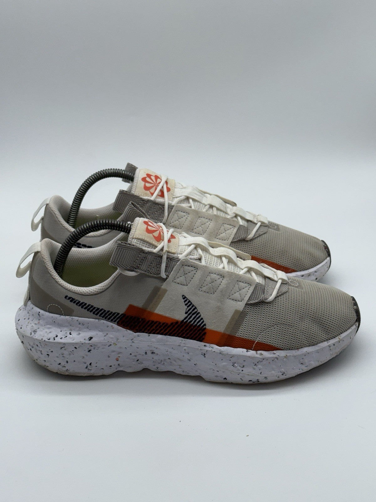 (2022) Nike Crater Impact Cream x Orange Retro Trainers Size UK 8