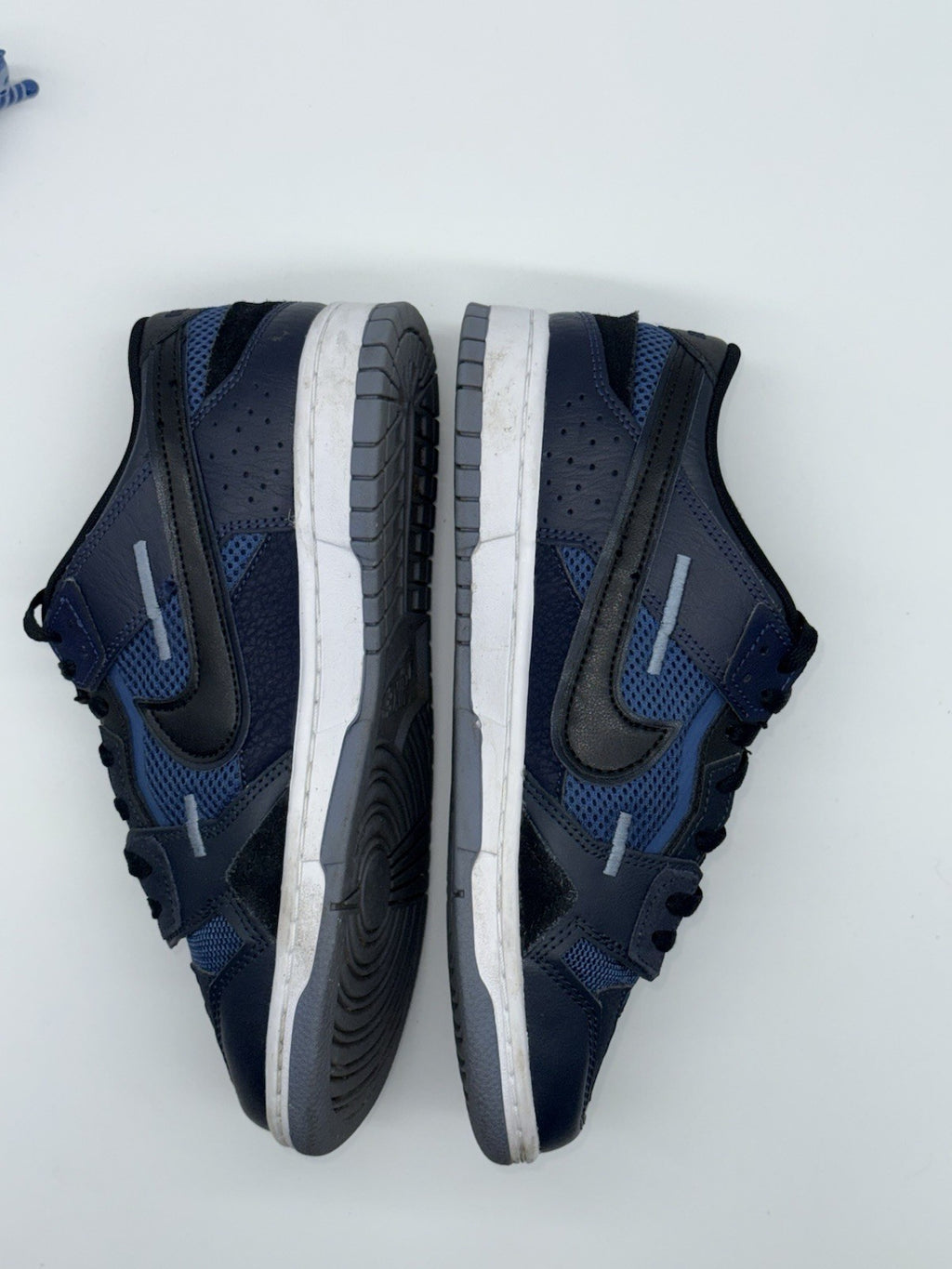 (2021) Nike Dunk Low Scrap Black x Navy Blue Men's UK 7.5